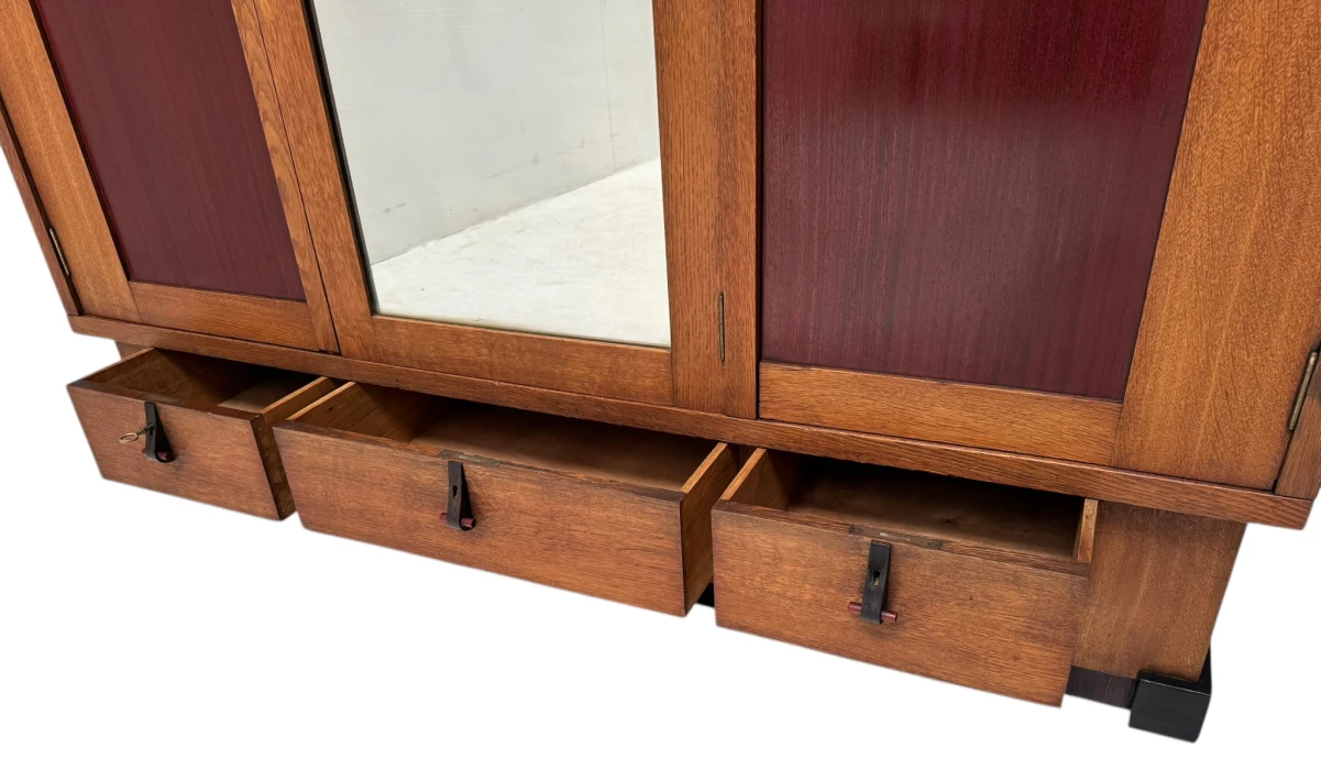 Art Deco Modernist Armoire or Wardrobe by J.J. Zijfers Amsterdam, 1920s